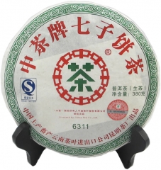 2007年中茶 6311 普洱生茶 380克/饼