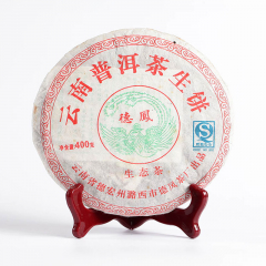 2007年德凤 生态茶(红字边) 生茶 400克/饼