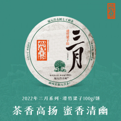 【春茶现货】2022年福元昌 三月系列 滑竹梁子 头春正山纯料 生茶 100克/饼 1饼
