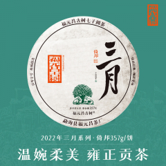 【春茶现货】2022年福元昌 三月系列 倚邦 头春正山纯料 生茶 357克/饼 1饼